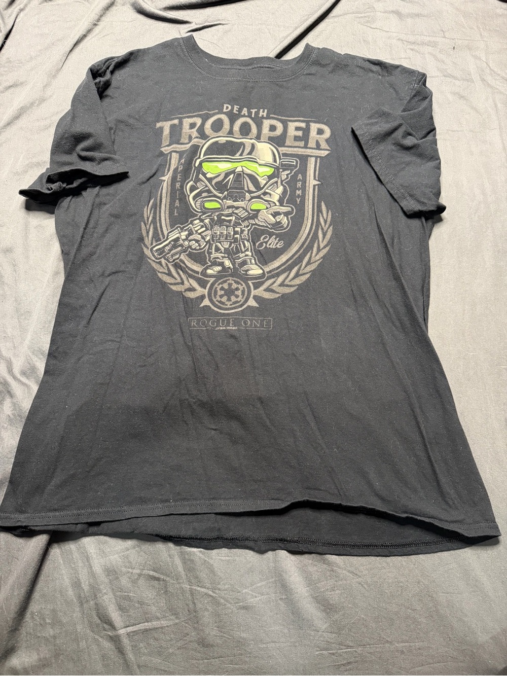 Funko Black Tee with Neon Green Death Trooper Graphic